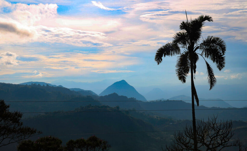 Paysage de montagne à Fredonia près de Medellin